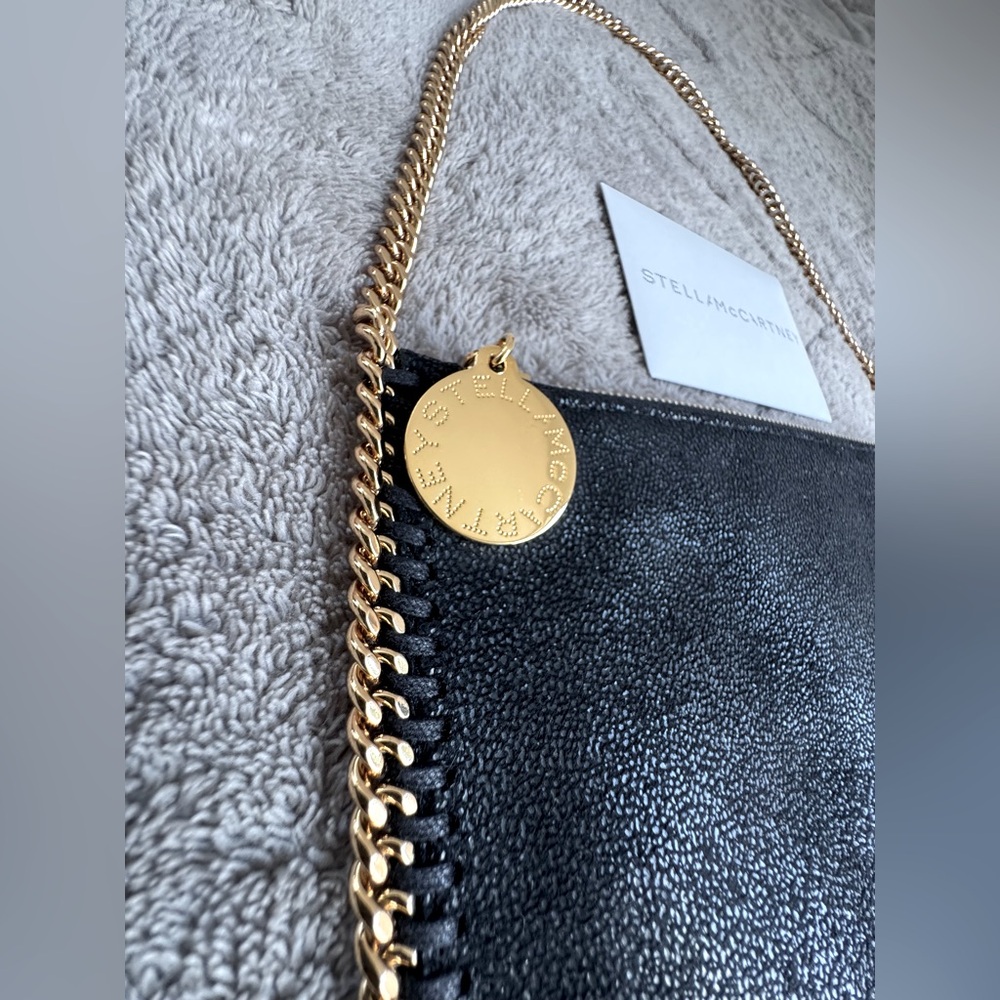 NEW🔥Stella McCartney Falabella Metallic Faux Leather Pochette Bag🔥 - Picture 9 of 12